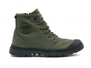 Botas Palladium Pampa Rcyl Lt+wp+zip Niños Verde Oliva | RZ8407532