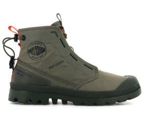 Botas Palladium Pampa Travel Lite Niños Verde | QW1263057